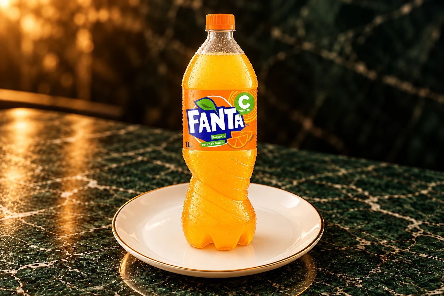 1 Litre Fanta için temsili sunum