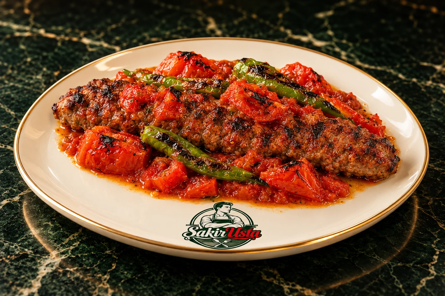 Domatesli Kebap için temsili sunum