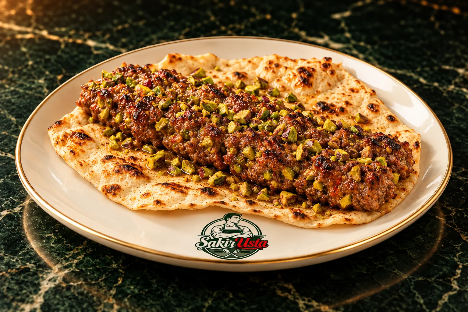 Fıstıklı Kebap için temsili sunum