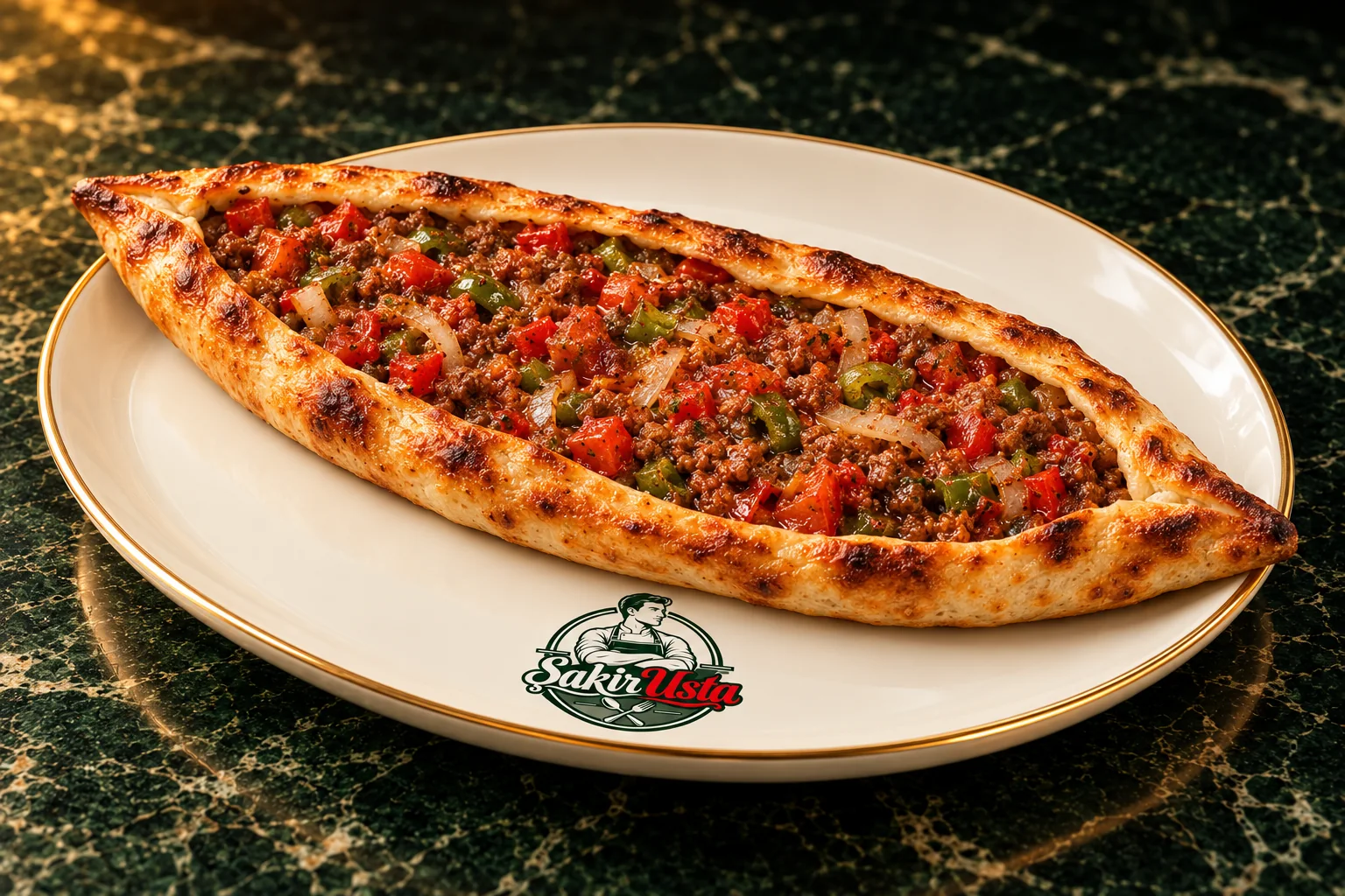 Kıymalı Pide için temsili sunum